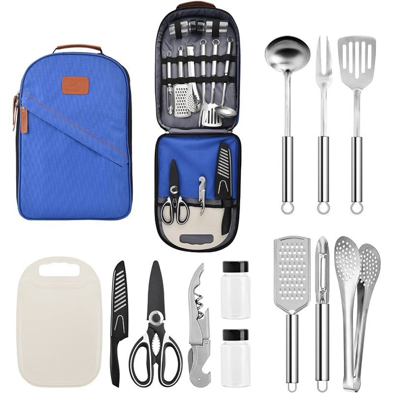 Set de ustensile de gătit de călătorie